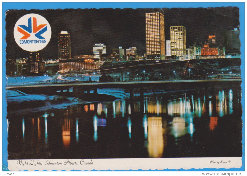 CANADA EDMONTON POSTCARD SENT ROMANIA PAR AVION - Edmonton