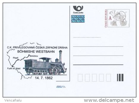 Czech Republic 2012  - Czech West Railway, MNH - Postcards