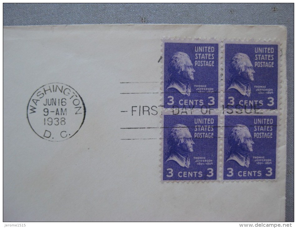 Timbres Etats-unis : Jefferson 1938  & - 1921-40