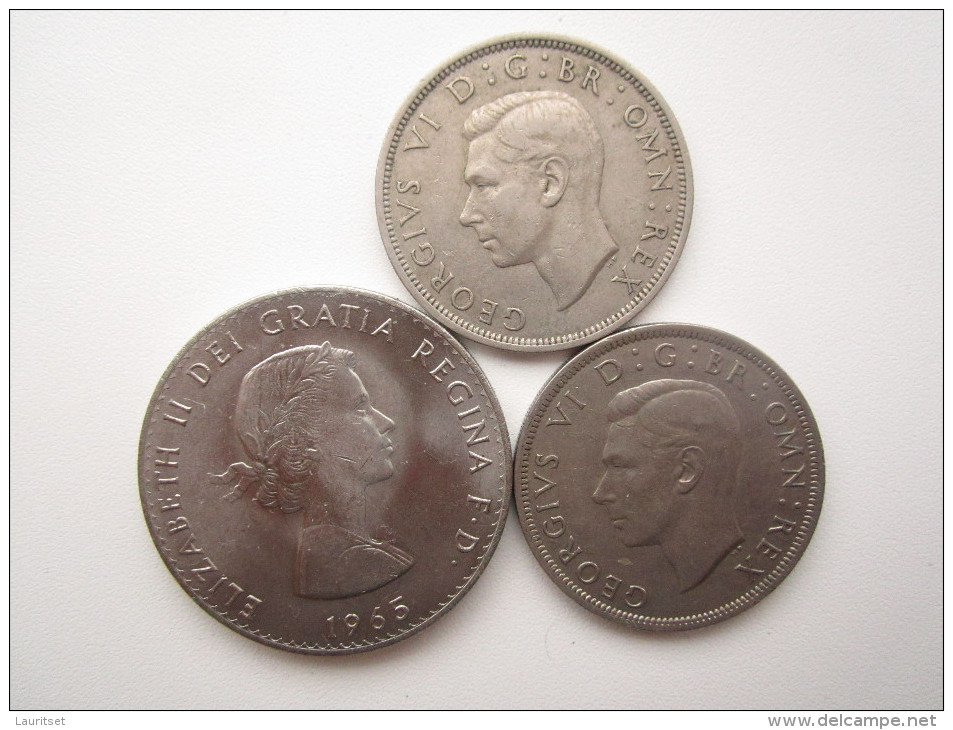 GREAT BRITAIN England 3 Crown Coins Elizabeth II + Churchill - Altri & Non Classificati