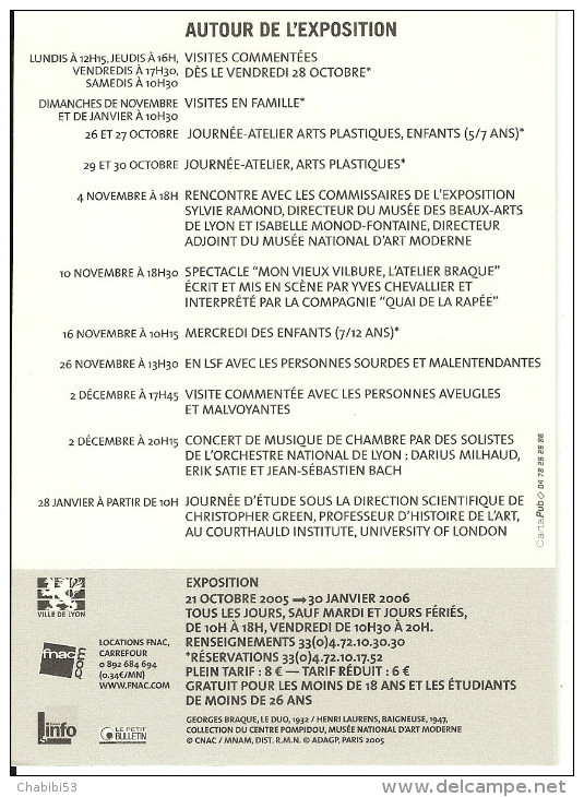 LAURENS - BRAQUE - Un Dialogue Musée Des Beaux-Arts De LYON - 21 Oct05 - 30 Janv 06 - Expositions