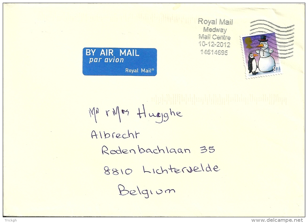 UK 2012 Medway Mail Centre / Noël Kertsmis Christmas Pinguin - Briefe U. Dokumente