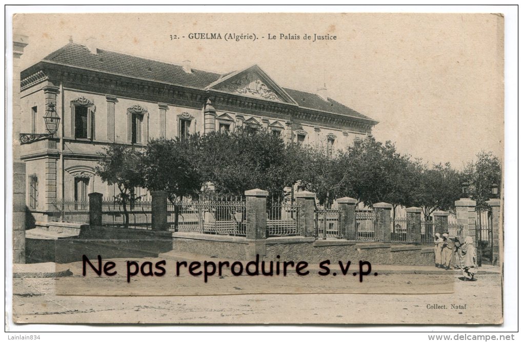 -  32 - GUELMA - Le Palais De Justice - Splendide, écrite En 1921, TBE, Coins Ok, Scans. - Guelma