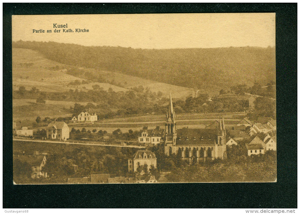 AK Kusel, Partie An Der Kath. Kirche, Beschr. 1928 (3503) - Kusel