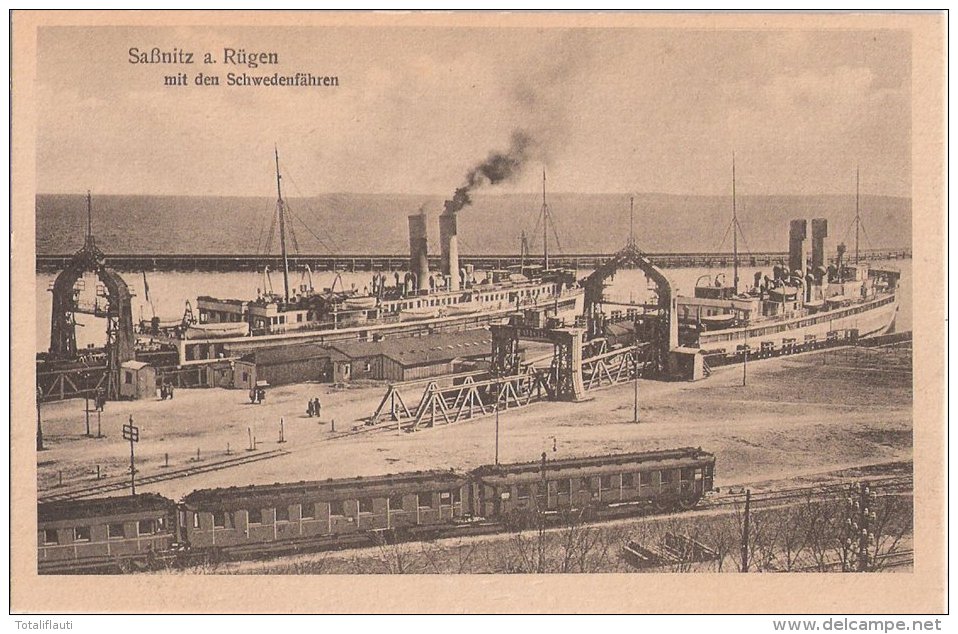 SASSNITZ Auf Insel Rügen Hafen Schweden Fähren Ferry Eisenbahn TOP-Erhaltung Ungelaufen - Sassnitz