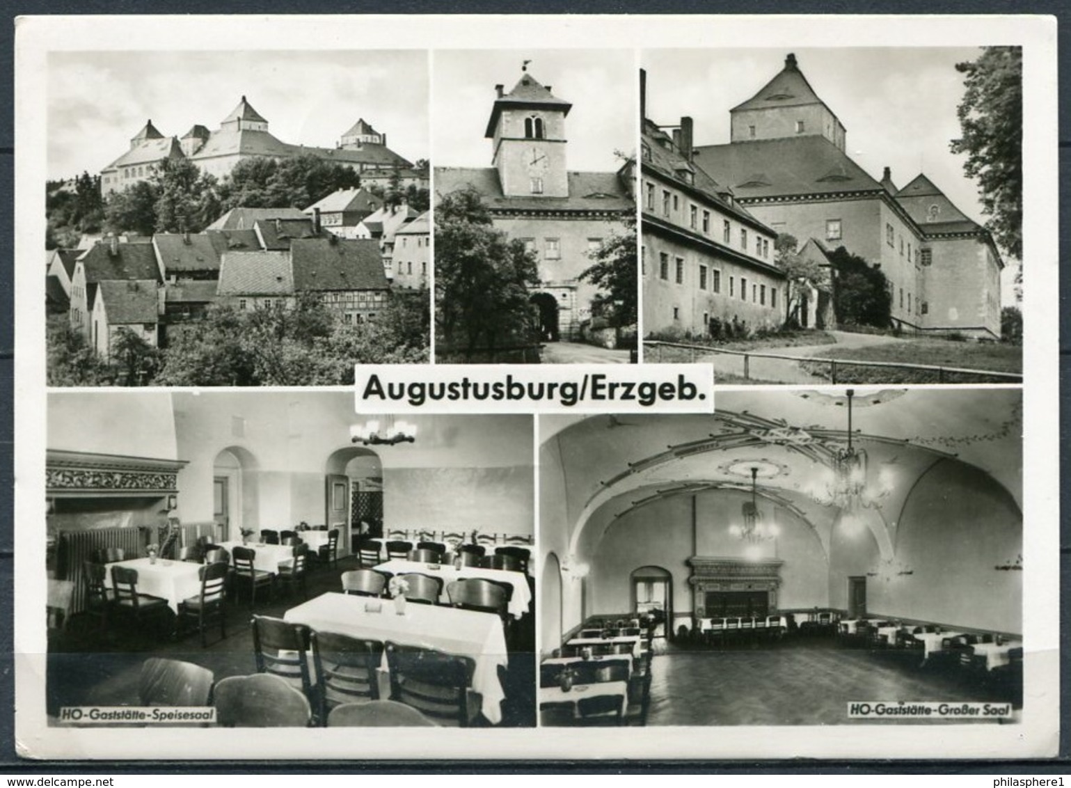 (1012) Augustusburg/ Erzgeb. / Mehrbildkarte S/w  - Gel. 1961 - DDR - Augustusburg