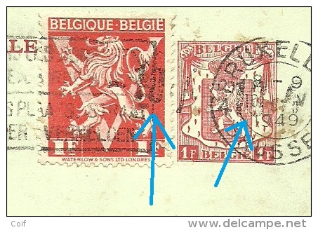 724u+782 (timbre Surtaxe / Toeslagzegel) Op Entier (-10%) Met Stempel BRUXELLES Naar Tourcoing (France) - 1946 -10%