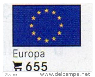 Set 6 Flaggen EUROPA In Farbe 7€ Zur Kennzeichnung Von Büchern, Alben Und Sammlungen Firma LINDNER #655 Flags Of CEPT/EU - Europe