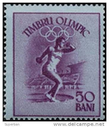 ROUMANIE - TIMBRES OLYMPIQUES - 1956 / SÉRIE De 4 TIMBRES NEUFS En BLOCS De 4 / DISCOBOLE  (x-915) - Estate 1956: Melbourne