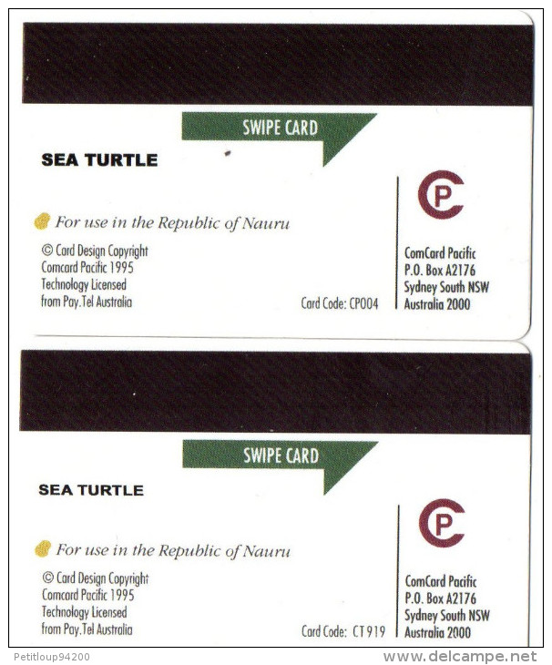 TELECARTES NAURU Tortue Turtle  (lot De 2) - Nauru