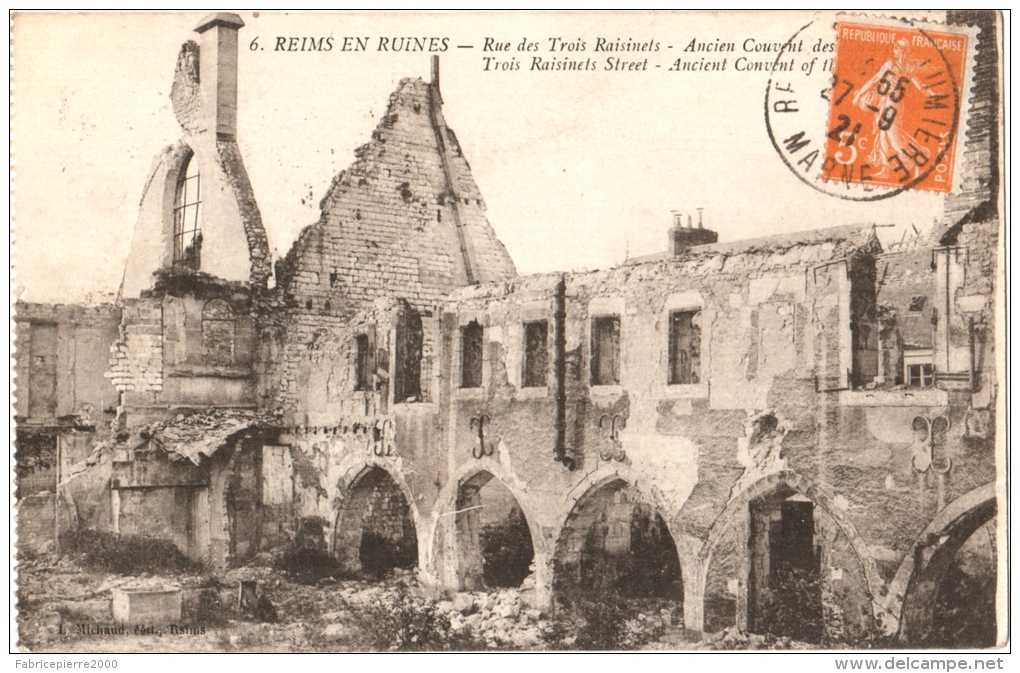 CPA 51 (Marne) Reims - Rue Des Trois Raisinets, Ancien Couvent Des Cordeliers, Ruines - Reims