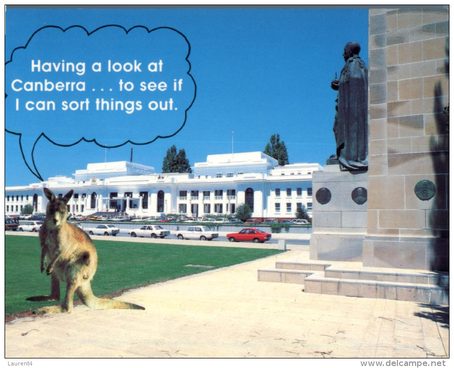 (799) Australia - ACT - Canberra Old Parliament Building + Kangaroo - Canberra (ACT)