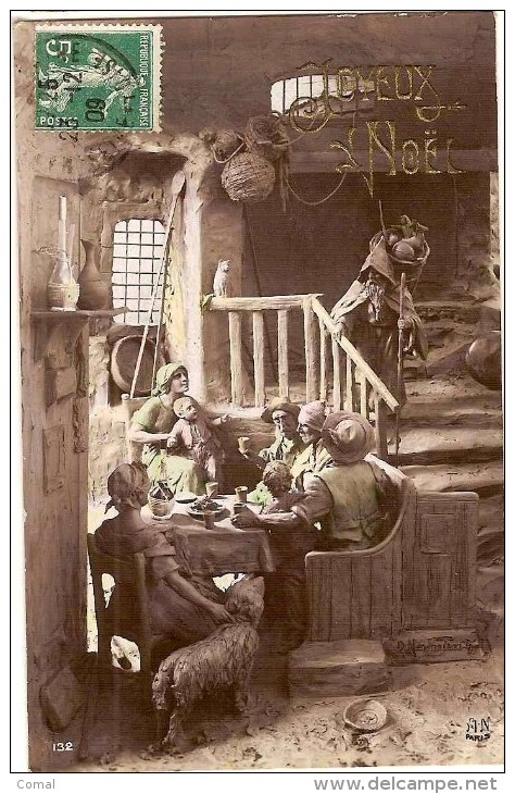 CPA -  FANTAISIE - JOYEUX NOEL -  Armand Noyer - AN - 1909 - - Autres & Non Classés