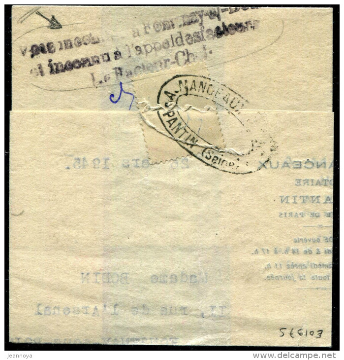 FRANCE - CHAINES BRISÉES - N° 673 + O.M. ROUGE 1,5F DE PANTIN / LETTRE DU 26/3/1945, POUR FONTENAY - TB & RARE - 1941-66 Escudos Y Blasones