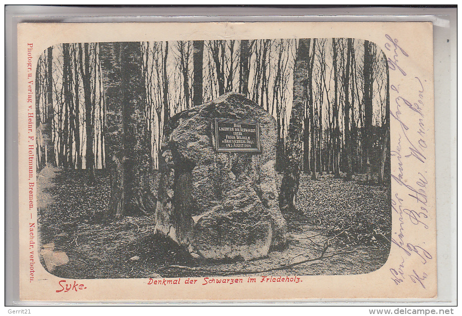 2808 SYKE, Denkmal Der Schwarzen Im Friedeholz, 1904 - Diepholz