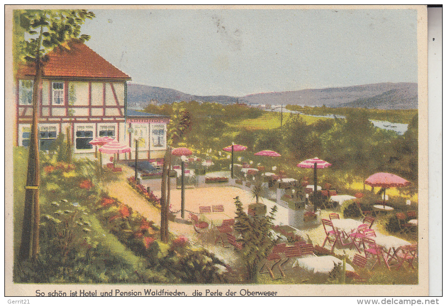 3472 BEVERUNGEN, Hotel, Pension "Waldfrieden", 1952 - Beverungen