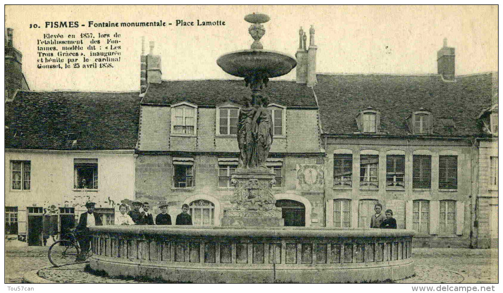 FISMES - MARNE - (51)  -  PEU COURANTE CPA ANIMEE. - Fismes