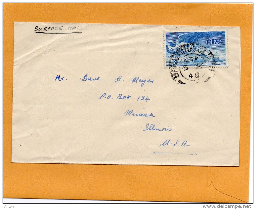 Ireland Old Cover Mailed To USA - Briefe U. Dokumente