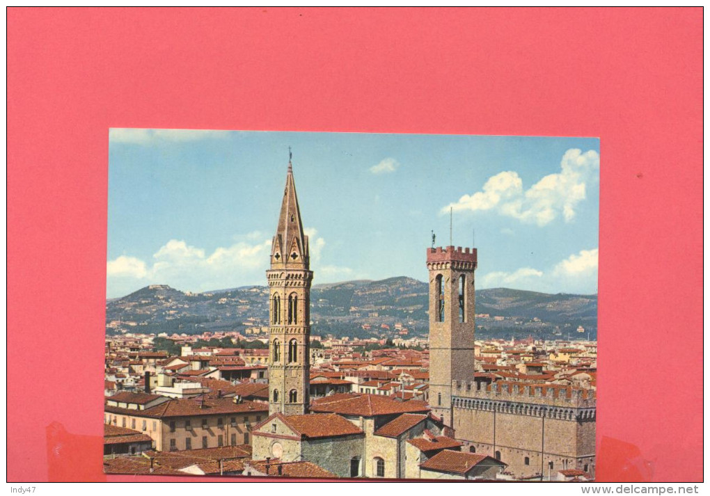 ITALIE :  FIRENZE Campanile Della Chiese Di Badia E Torre Del Bargello - Firenze (Florence)