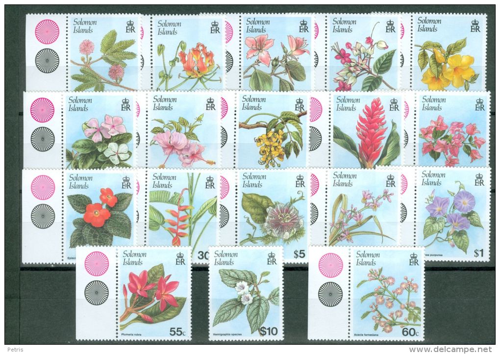 Solomon Island 1987-88 Flowers, Orchids MNH** - Lot. 2260 - Salomon (Iles 1978-...)