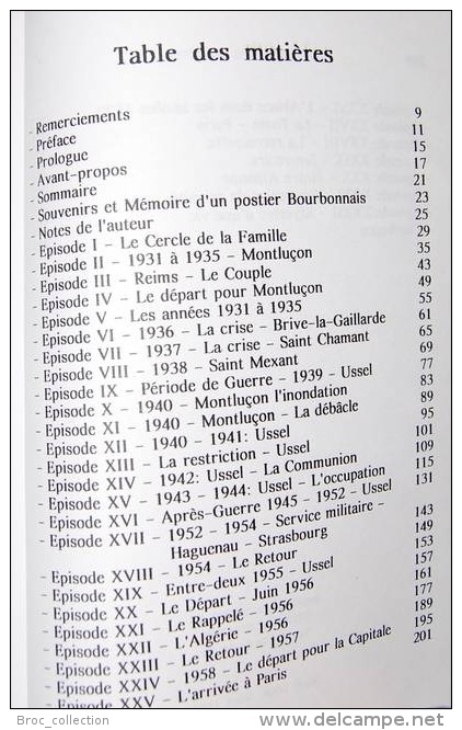 Souvenirs Et Mémoire D'un Postier Bourbonnais, Henri Mas, Montluçon, 1999, Envoi De L'auteur, Ussel... - Bourbonnais