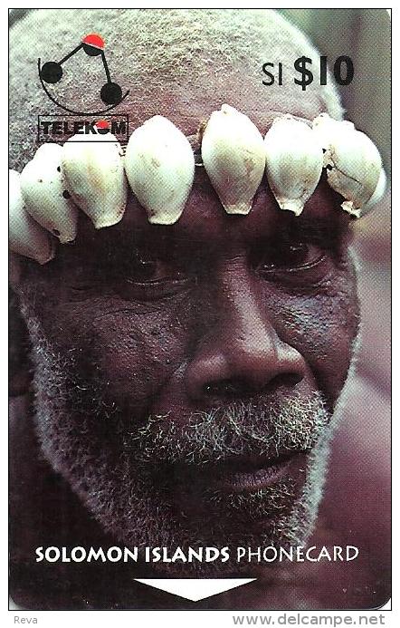 SOLOMON ISLANDS $10 PEOPLE OF SI MAN FROM TURARANA 1ST TYPE "B" ON REVERSE 1993 GPT CODE: SOL-05A READ DESCRIPTION !! - Salomon