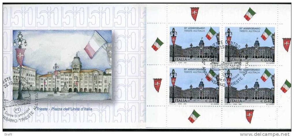 2004 Italia,  Trieste Liberata Libretto Con Annullo Ufficiale F.D.C., Serie Completa - Carnets