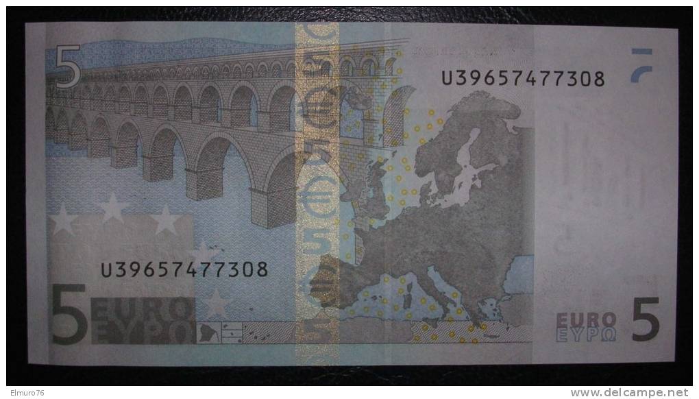 5 EURO L025I4 France Serie U Charge 65 Perfect UNC - 5 Euro