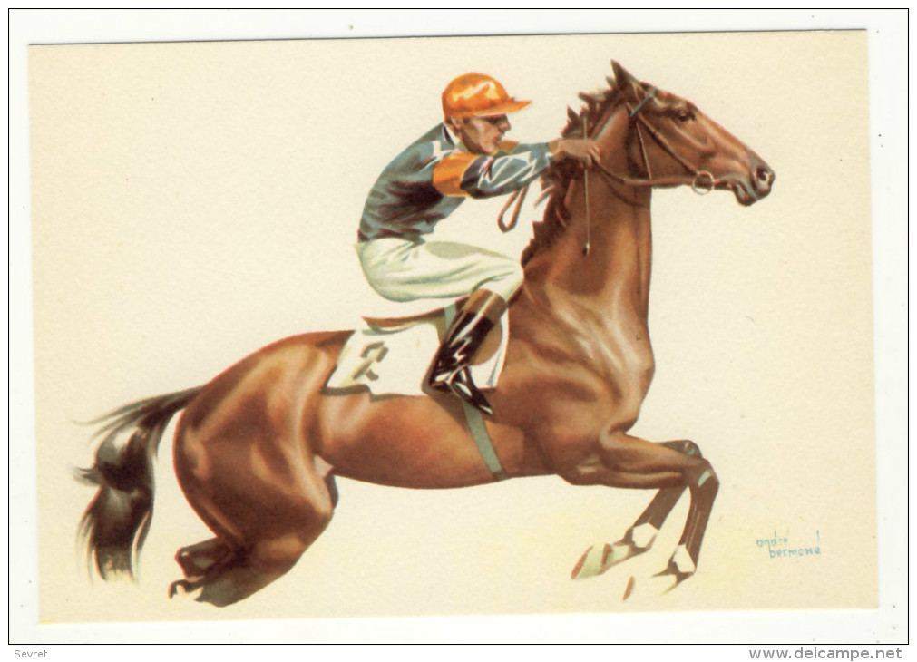 André BERMOND. - Thème Cheval.  Jockey N° 2 - Bermond