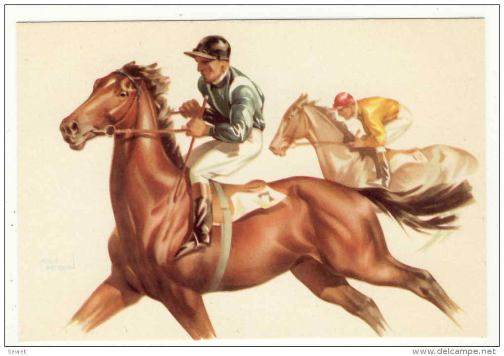 André BERMOND. - Thème Cheval.  Jockey N° 7 - Bermond