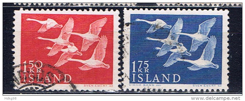 IS Island 1956 Mi 312-13 Schwäne - Used Stamps