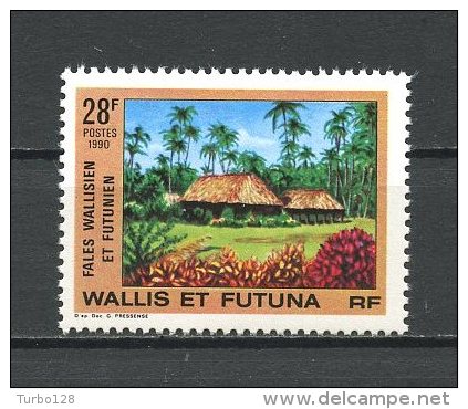 WALLIS FUTUNA 1990 N° 402 ** Neuf = MNH Superbe Cote 1 € Fales - Paysages Landscapes - Neufs