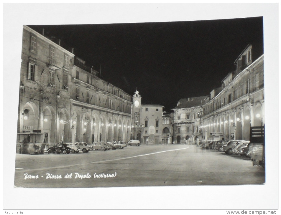 FERMO - Piazza Del Popolo - Notturno - 1963 - Fermo