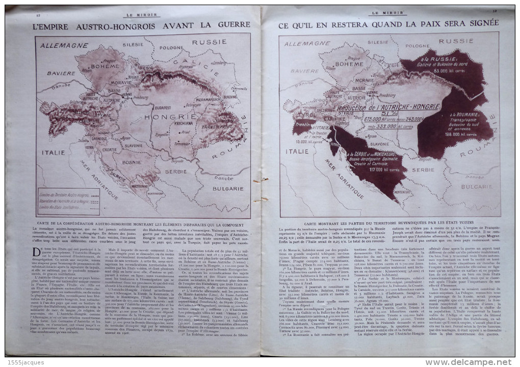 LE MIROIR N° 65 / 21-02-1915 ALBERT 1er ROI DE BELGIQUE KRONPRINZ BRUXELLES SOUS-MARIN BLANGY BOMBARDEMENT LILLE WOÈVRE