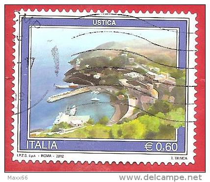 ITALIA REPUBBLICA USATO - 2012 - Turismo - Ustica - € 0,60 - S. 3334 - 2011-20: Oblitérés