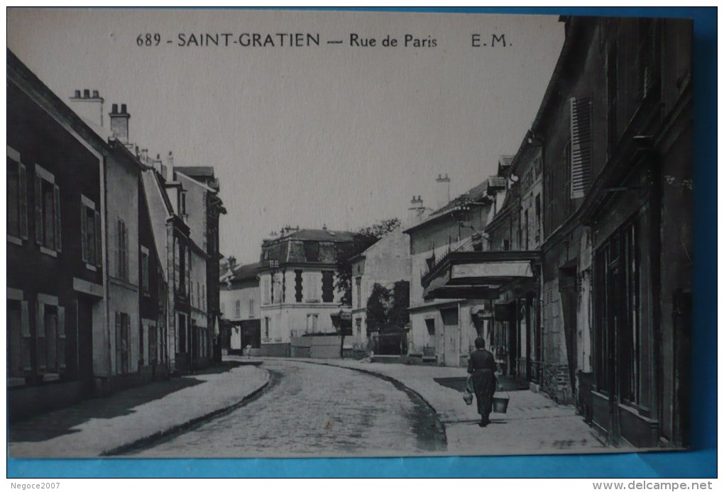 ST-GRATIEN :  La Rue De Paris Dans Les Années 1900 - Saint Gratien