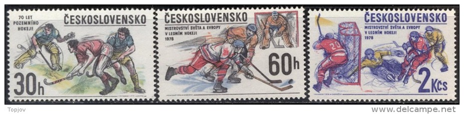 CZECHOSLOVAKIA - HOCKEY  ICE + FIELD - **MNH - 1978 - Hockey (Veld)