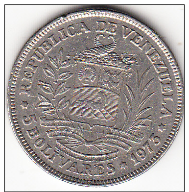 VENEZUELA.1973. 5 BOLIVARES.TIPO SIMON BOLIVAR . CN1145 - Venezuela