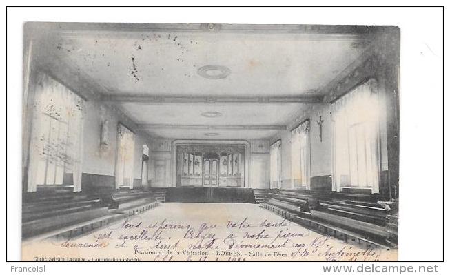 Belgique. Lobbes. Pensionnat De La Visitation. Salle De Fêtes. 1910. Cliché S. Lagouge - Lobbes