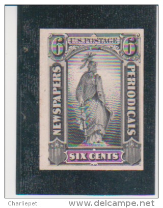 US United States Scott # PR-12P4 On Card Newspapers Periodicals MH  Catalogue $12.00 - Essais, Réimpressions & Specimens