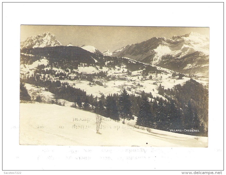 VILLARS - CHESIERES  CPA STYLE CARTE PHOTO - - Villars-les-Moines