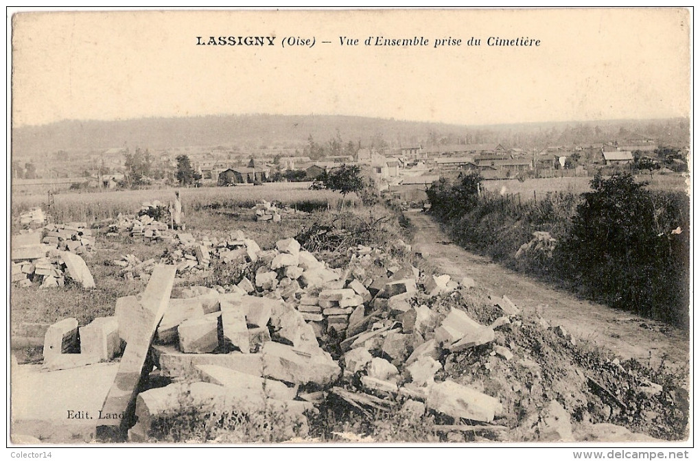 60  LASSIGNY   VUE PRISE DU CIMETIERE - Lassigny