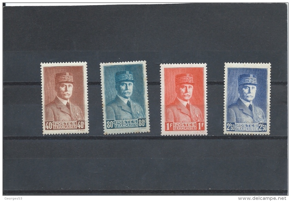 France  N° 470** - 471 *- 472 *- 473 *   Valeur YT :  2,05 € - Nuovi