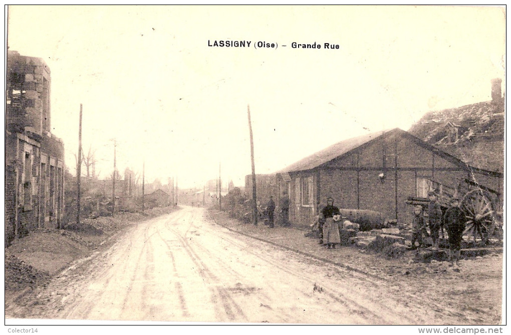60 LASSIGNY   GRANDE RUE 1922 - Lassigny