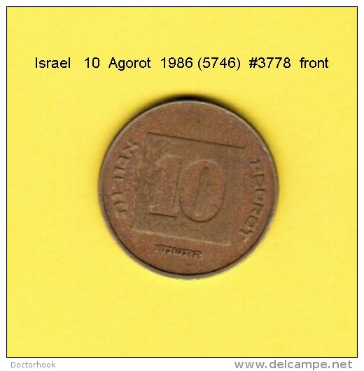 ISRAEL    10  AGOROT  1986  (YR. 5746) (KM # 158) - Israel