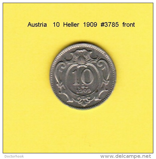 AUSTRIA   10  HELLER  1909  (KM # 2802) - Austria