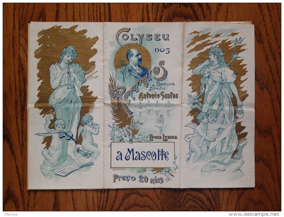 A MASCOTTE Opéra Audran - Epoque Lyrique 1903 - Coliseu Dos Recreios - Lisbonne - Portugal - Manifesti & Poster