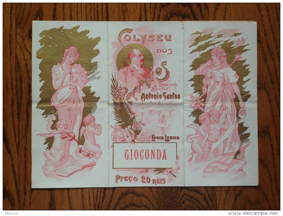 GIOCONDA Opéra Ponchielli - Epoque Lyrique 1903 - Coliseu Dos Recreios - Lisbonne - Portugal - Affiches & Posters