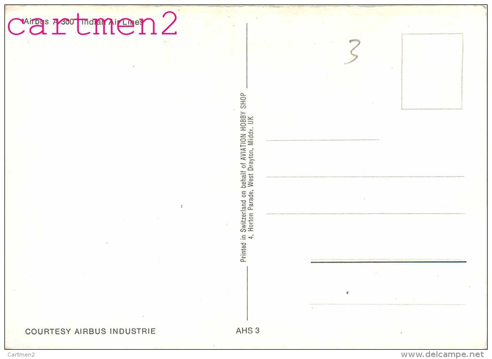 AIRBUS A300 INDIAN AIR LINES PLANE INDE AVION - 1946-....: Moderne