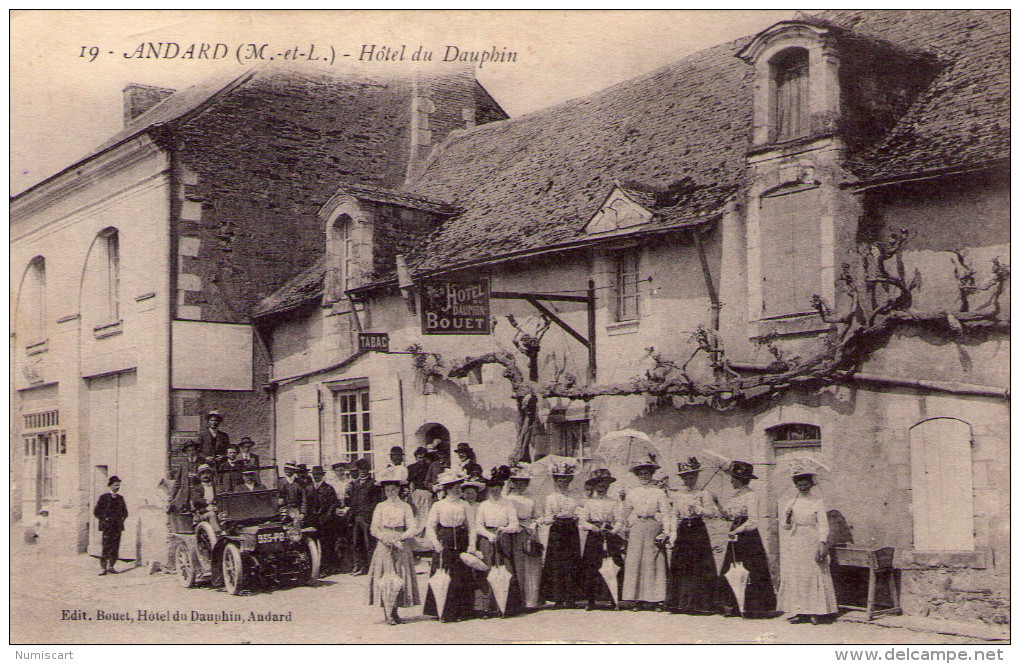 Andard..très Animée..Hôtel Du Dauphin.."Bouet"..tabac..tacot..beau Visuel - Autres & Non Classés